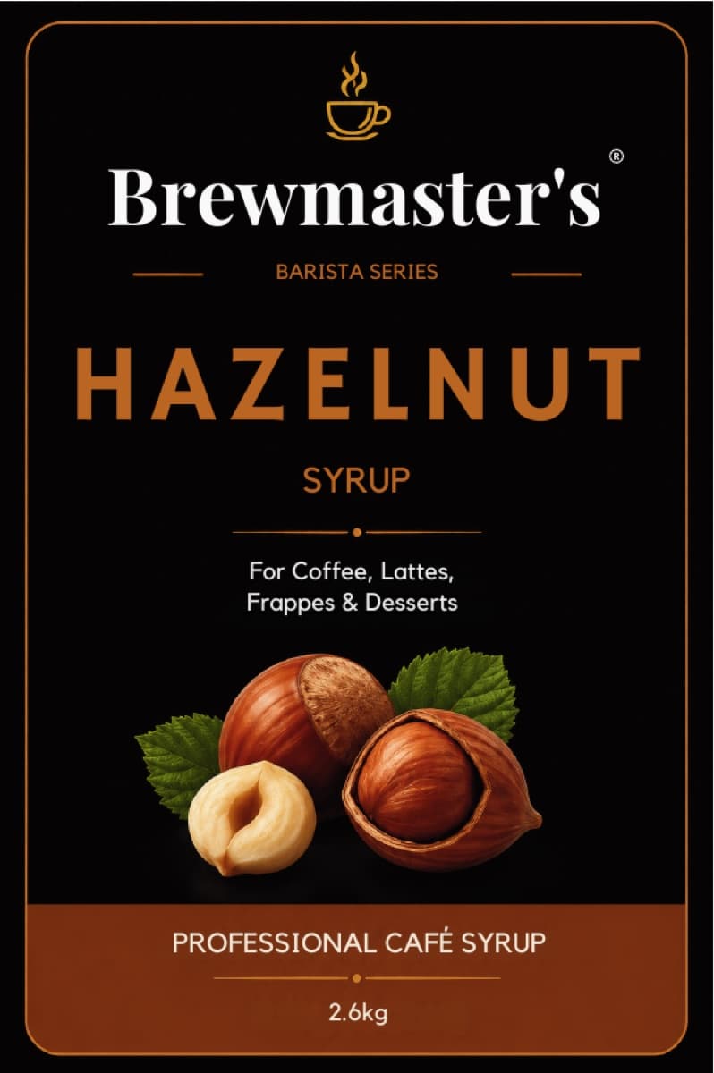 Brewmaster Barista Series Hazelnut syrup label