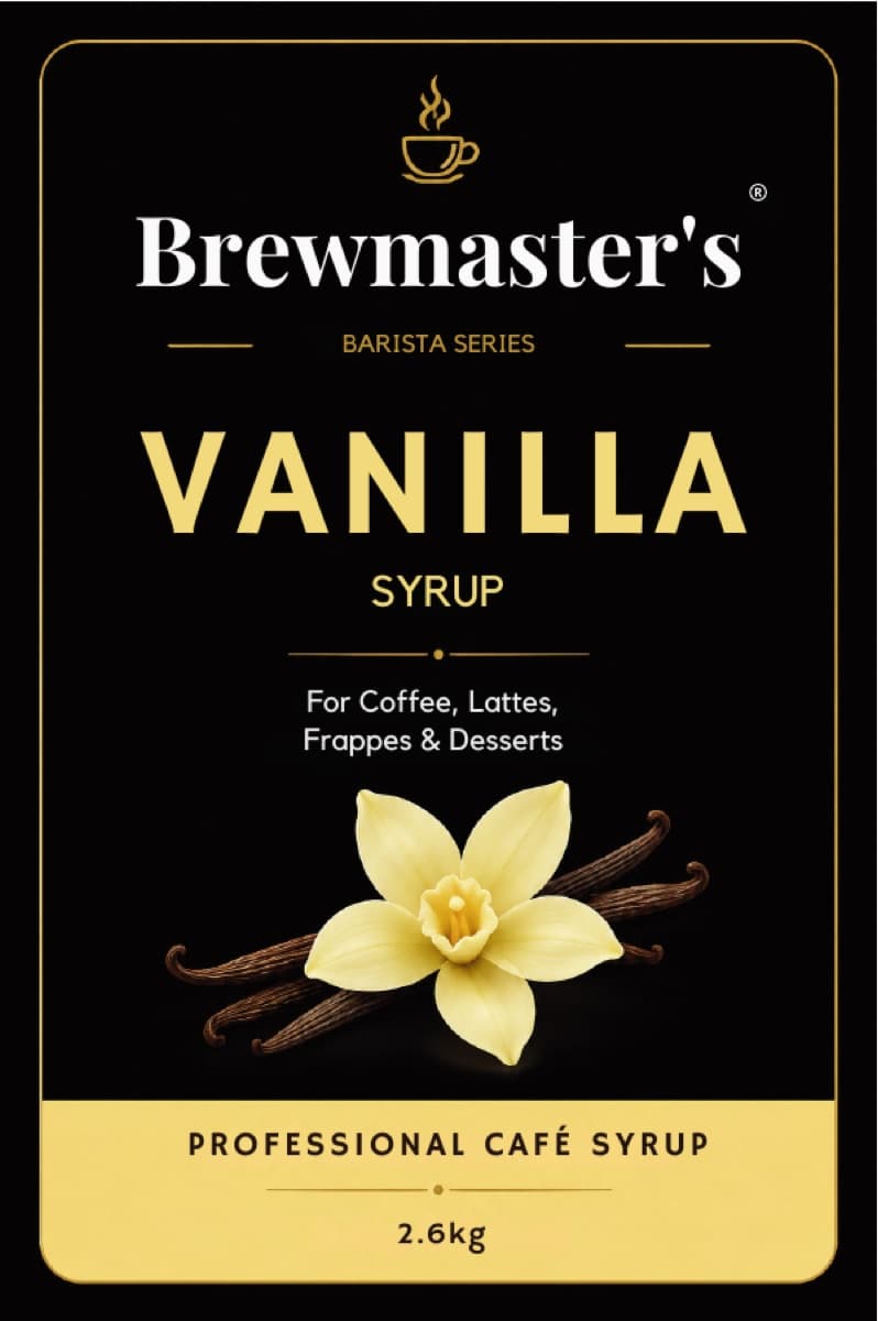 Brewmaster Barista Series Vanilla syrup label